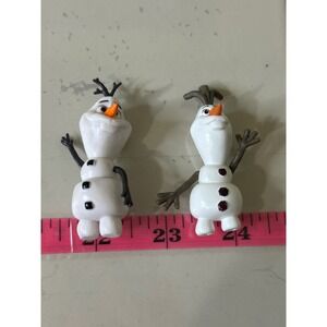 Disney Frozen Olaf Mini‎ Figure Set Mattel 2 Inch Snowman Toy Lot of 2